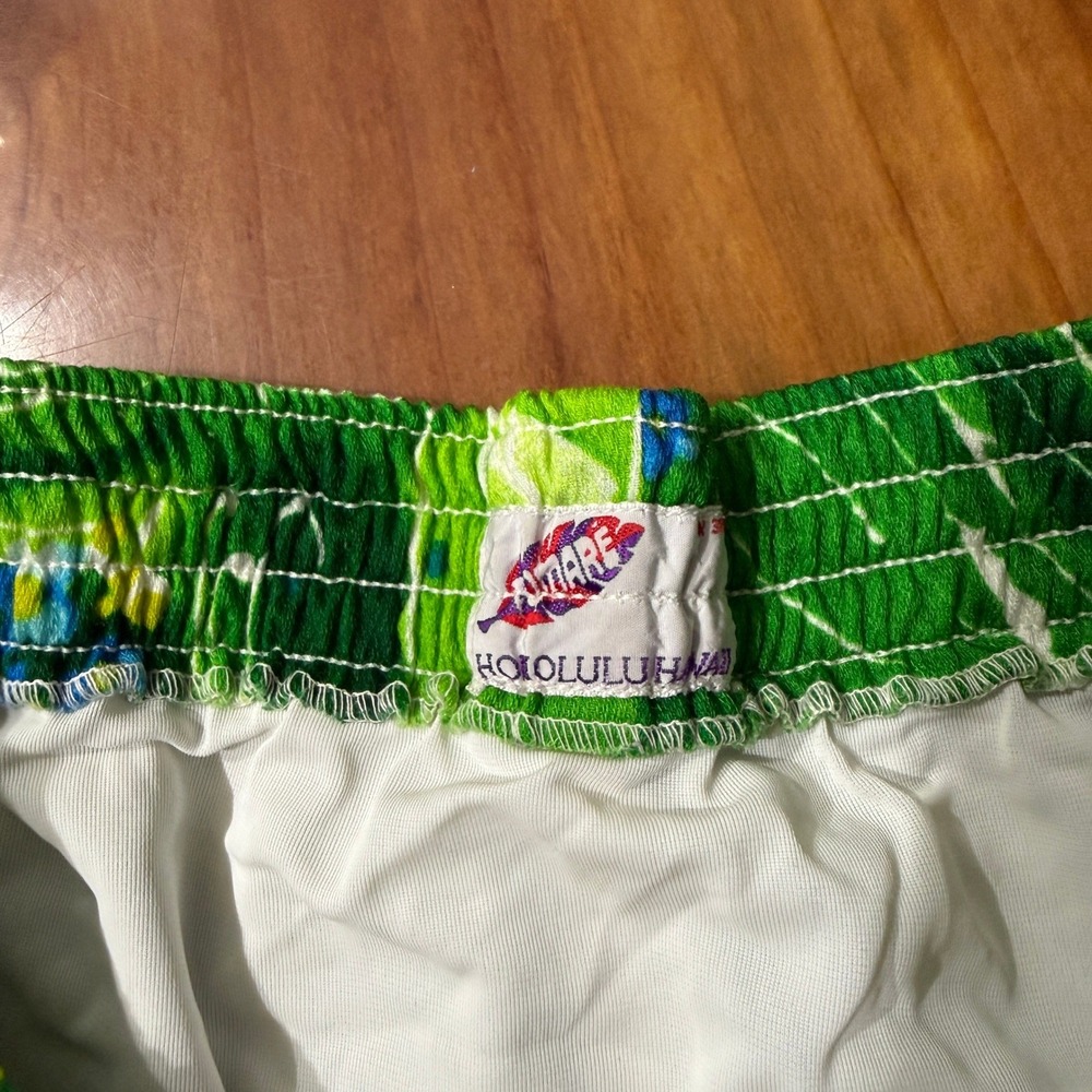 Vintage 60s 70s Pomare Mens Shorts Large Medium Barkcloth Hawaiian A3-13 - Picture 3 of 6